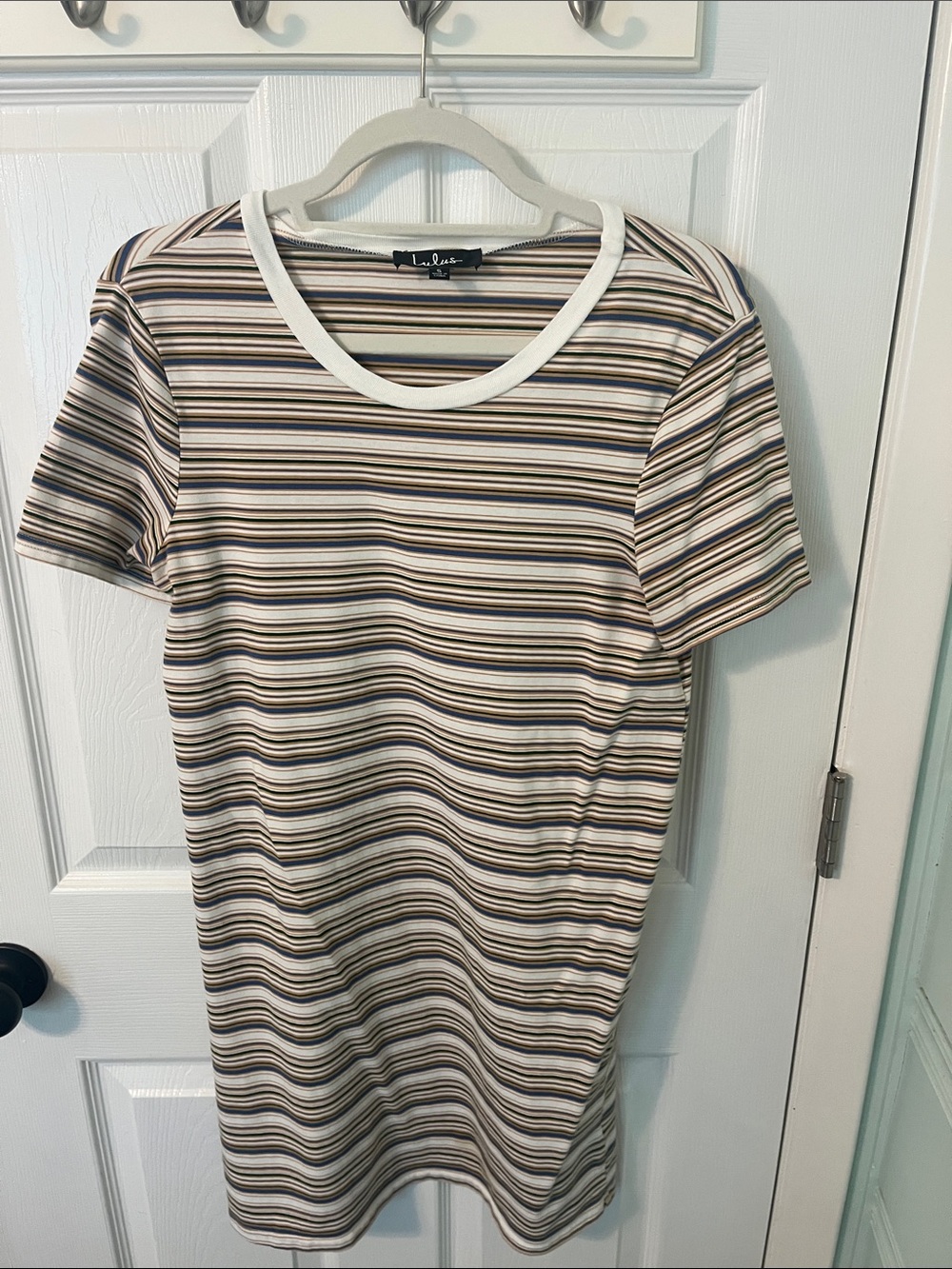Lulus Striped Knit Tee Dress
